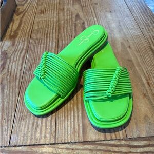 Jessica Simpson Green Slide Sandals